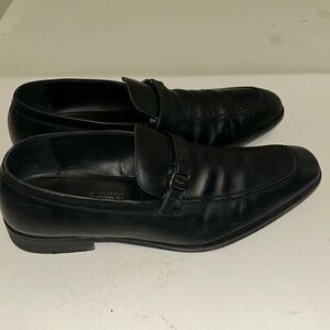 Men’s Salvatore Ferragamo Destin black slip on loafer shoes.